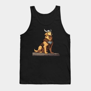 Golden Retriever Viking Dog Tank Top